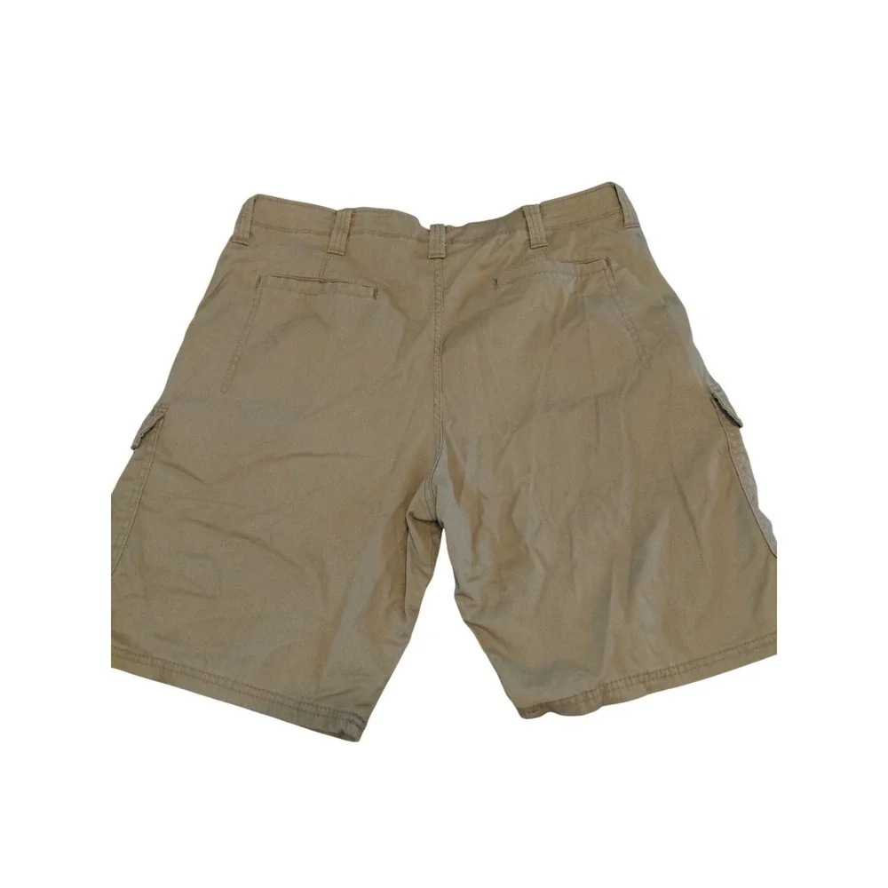 Wrangler Mens Relaxed Fit Cargo Shorts Tan Khaki Size 38 Stretch